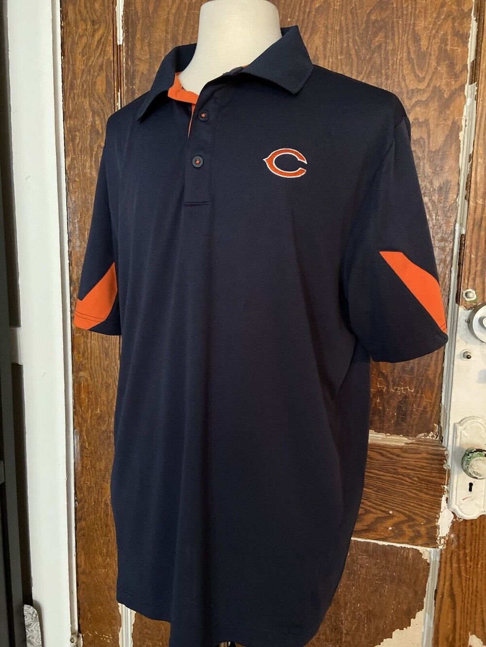 Vintage REEBOK CHICAGO BEARS Navy/Orange Polo Mens sz XL